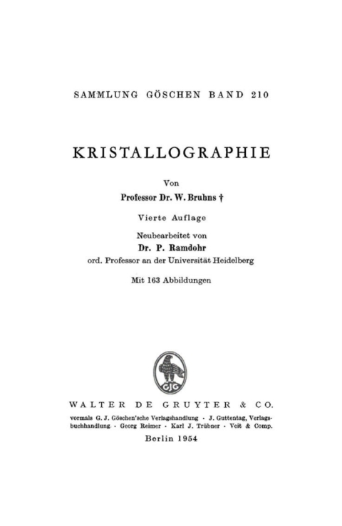 Cover image for book Kristallographie