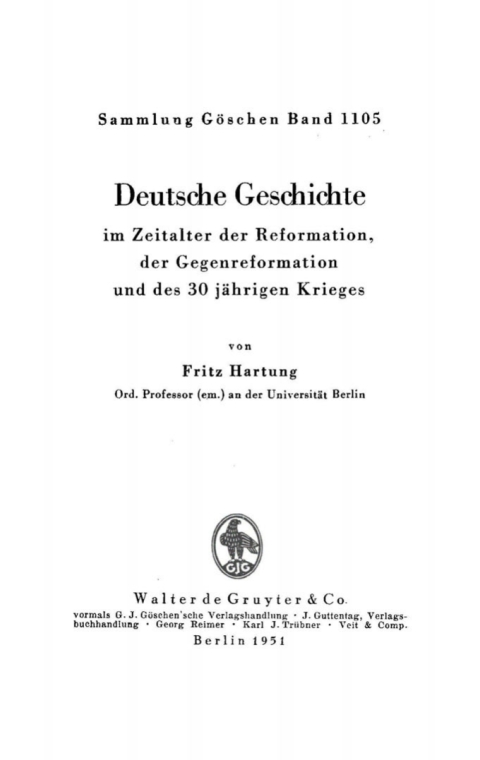 Cover image for book Deutsche Geschichte im Zeitalter der Reformation, der Gegenreformation und des 30 jährigen Krieges