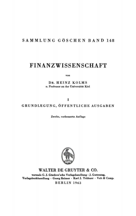 Cover image for book Grundlegung. Öffentliche Ausgaben
