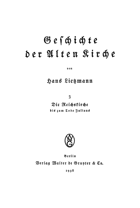 Cover image for book Die Reichskirche bis zum Tode Julians