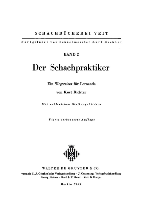 Cover image for book Der Schachpraktiker