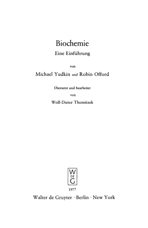 Cover image for book Biochemie