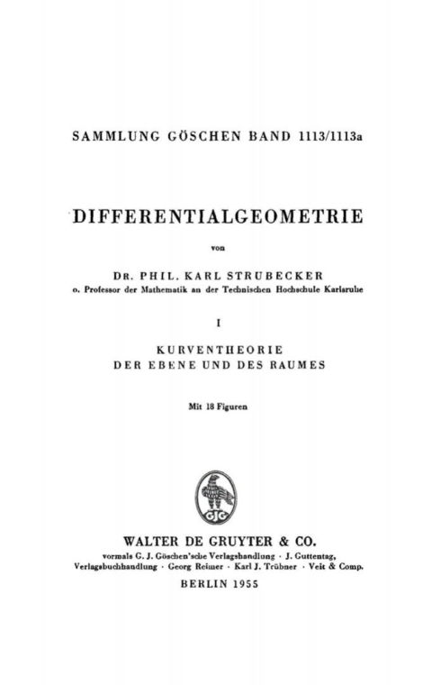 Cover image for book Kurventheorie der Ebene und des Raumes