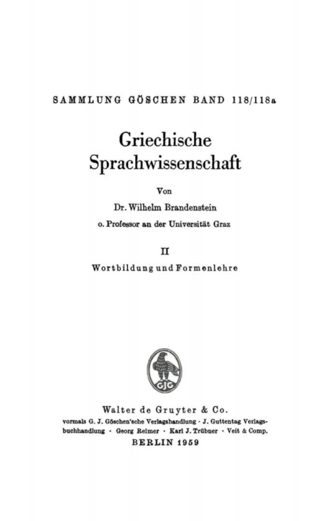 Cover image for book Wortbildung und Formenlehre