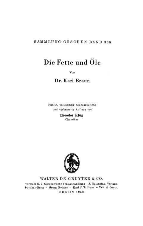 Die Fette und Ãle 