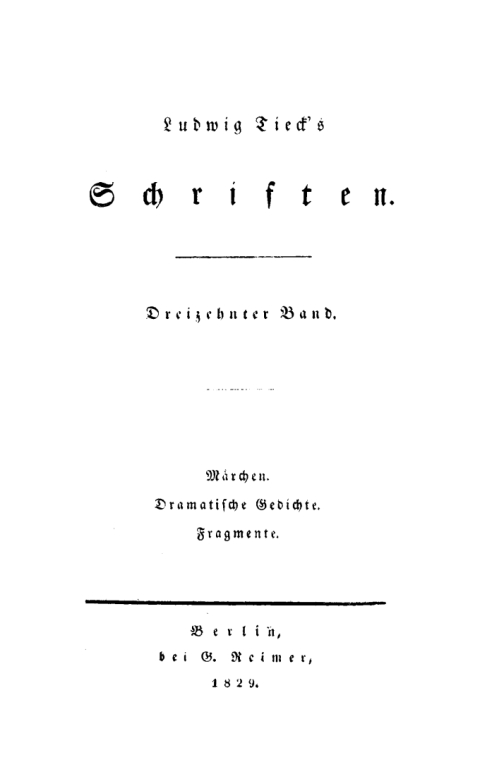 Cover image for book Märchen. Dramatische Gedichte. Fragmente