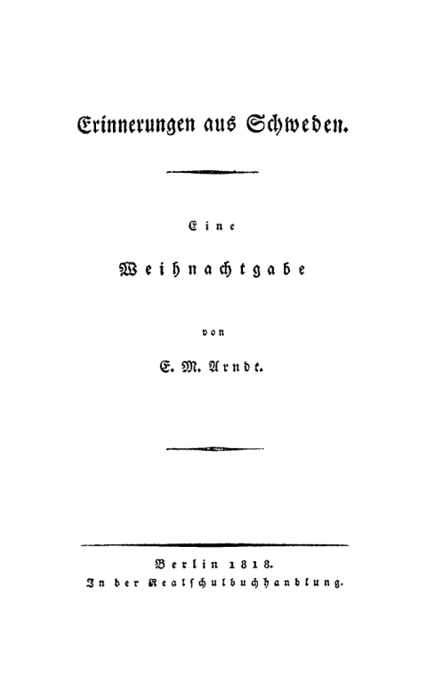 Cover image for book Erinnerungen aus Schweden