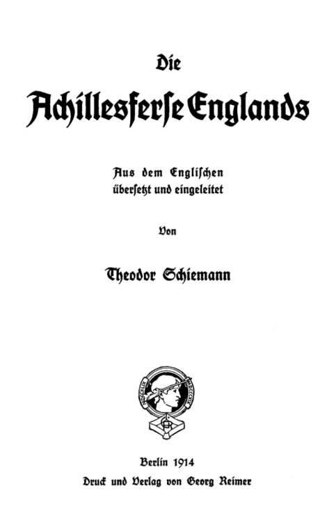 Cover image for book Die Achillesferse Englands