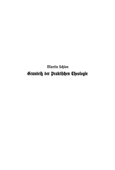 Cover image for book Grundriß der praktischen Theologie