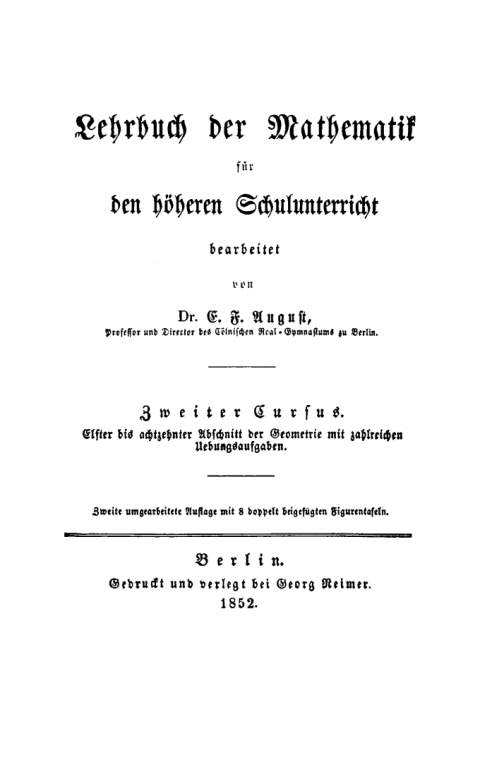Cover image for book Elfter bis achtzehnter Abschnitt der Geometrie mit zahlreichen Uebungsaufgaben