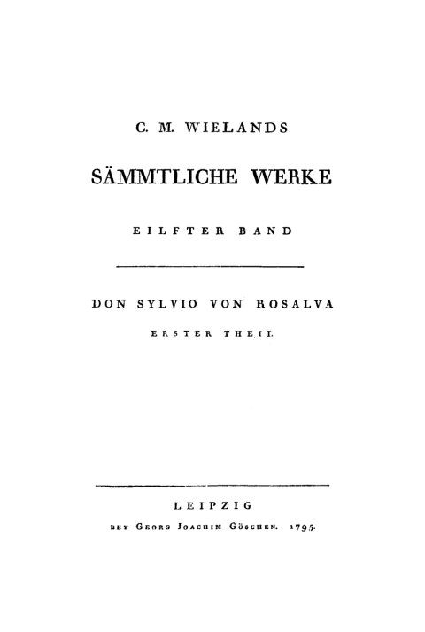 Cover image for book Don Sylvio Von Rosalva, Teil 1