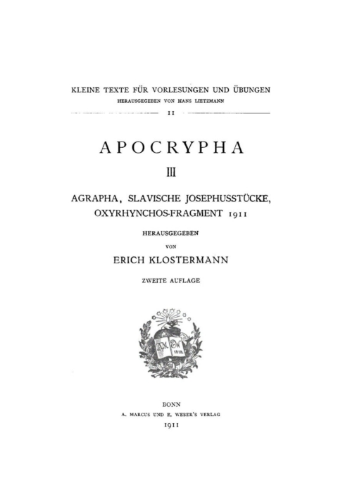 Cover image for book Apokrypha III