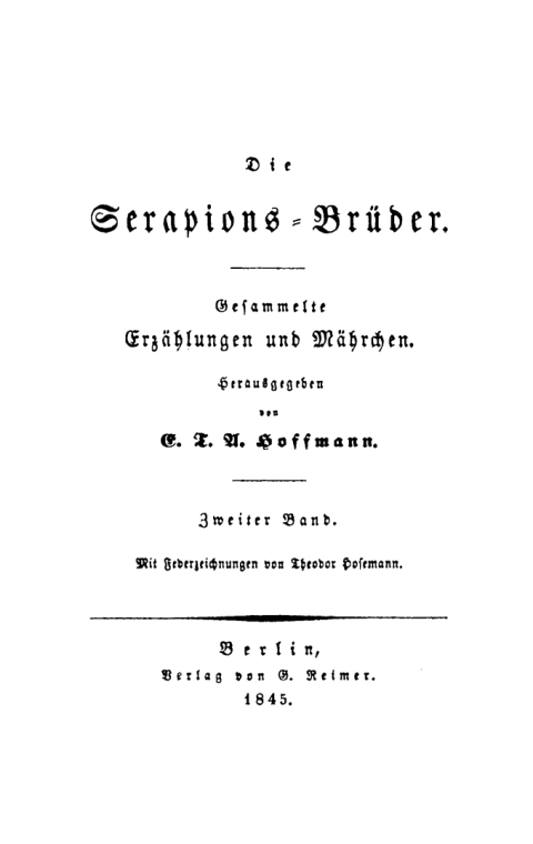 Die Serapions-BrÃ¼der 