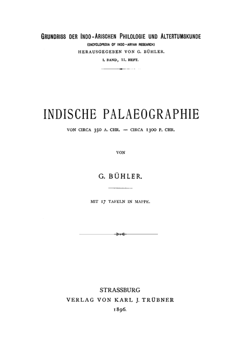 Cover image for book Indische Palaeographie