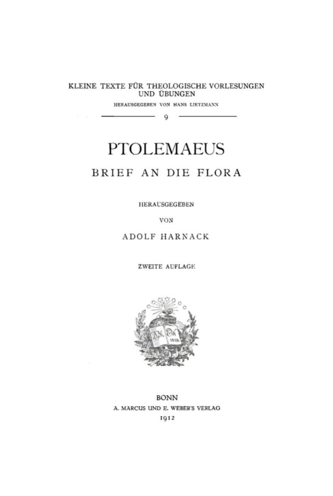 Cover image for book Brief an die Flora