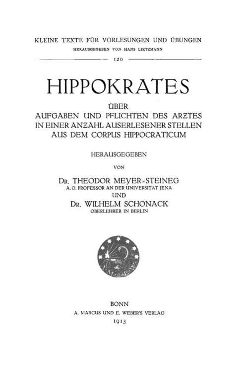 Cover image for book Über Aufgaben und Pflichten des Arztes