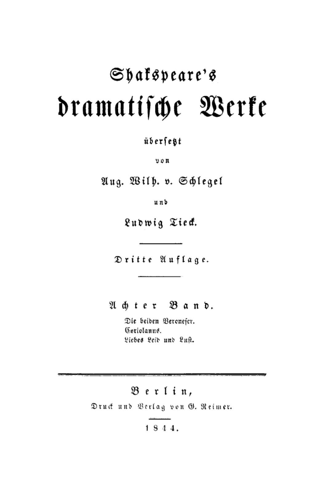 Page Fidelity Die beiden Veroneser. Coriolanus. Liebes Leid und Lust; $213.11