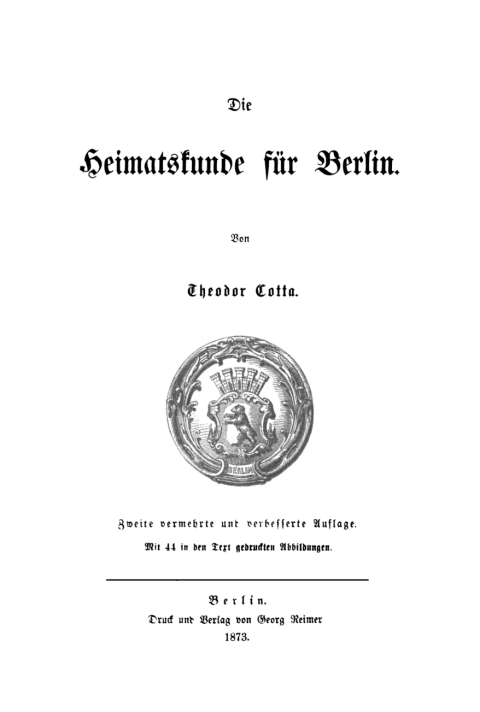 Cover image for book Die Heimatskunde für Berlin
