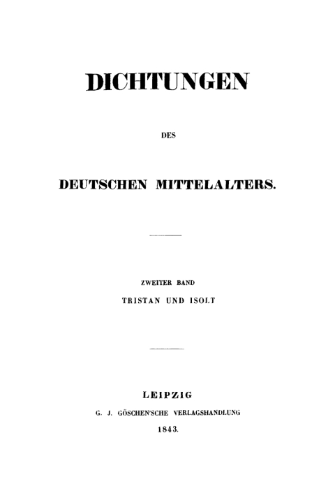 Cover image for book Tristan und Isolt