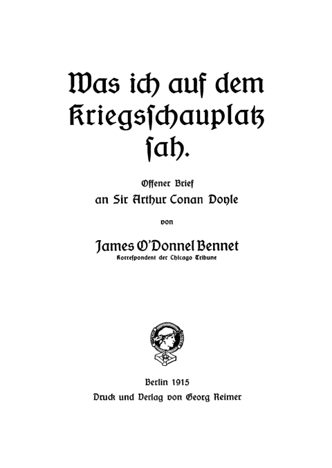 Cover image for book Was ich auf dem Kriegsschauplatz sah