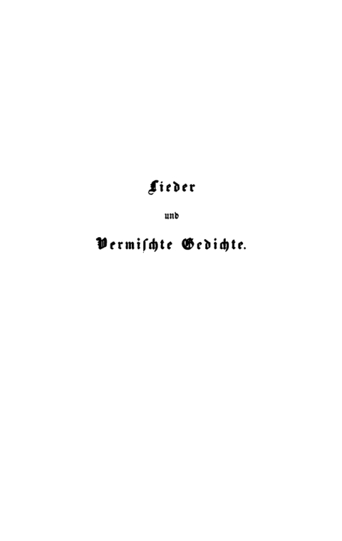 Cover image for book Lieder und vermischte Gedichte