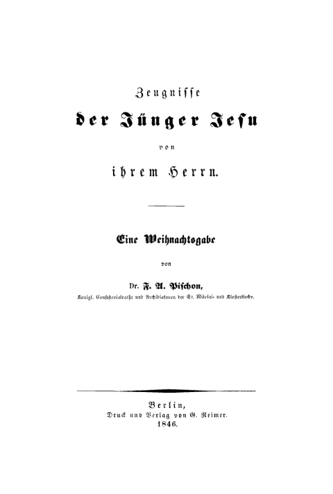 Cover image for book Zeugnisse der Jünger Jesu von ihrem Herrn