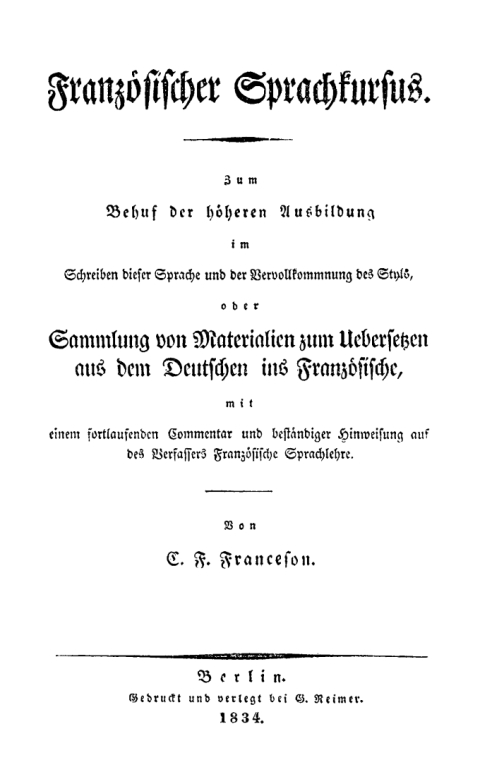 Cover image for book Französischer Sprachkursus