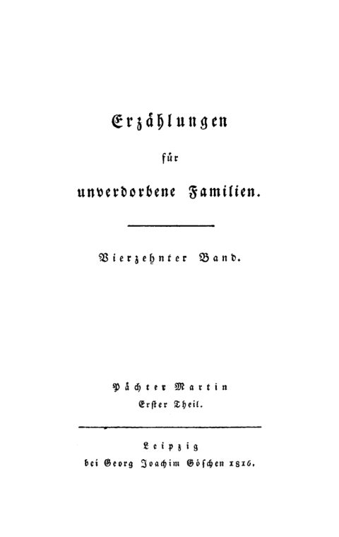 Cover image for book Pächter Martin, Teil 1