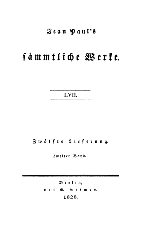 Cover image for book Zwölfte Lieferung. Zweiter Band: Der Komet, oder Nikolaus Marggraf. Eine komische Geschichte