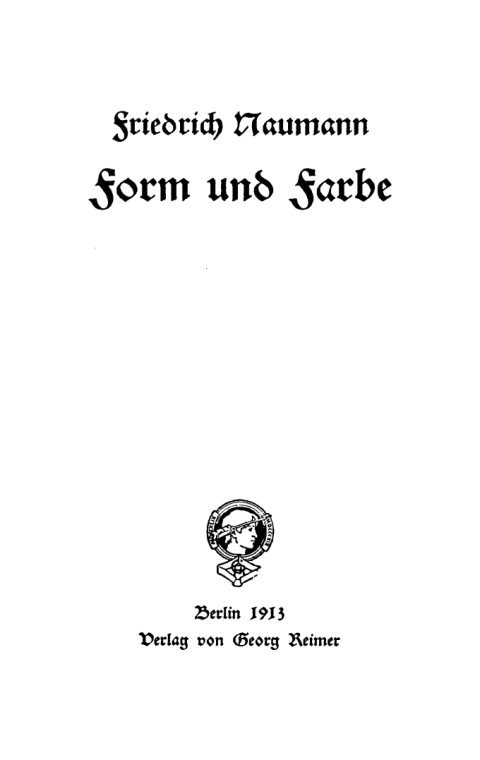 Cover image for book Form und Farbe