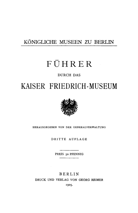 Cover image for book Führer durch das Kaiser-Friedrich-Museum