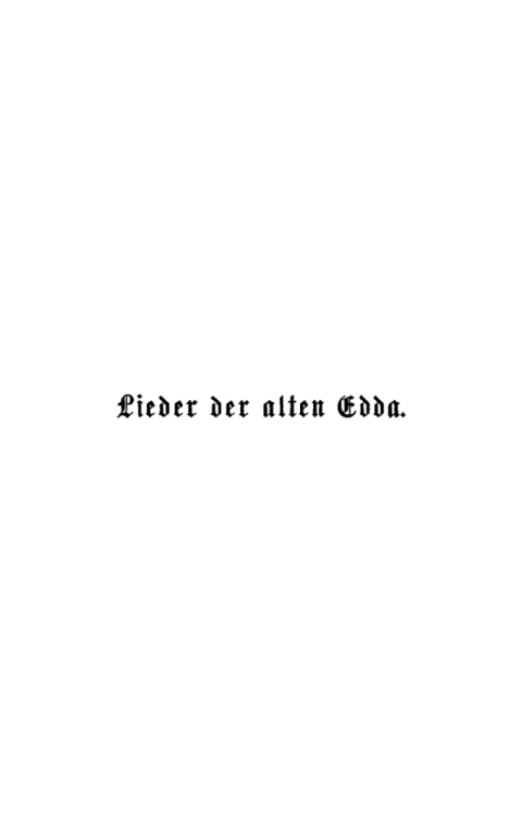 Cover image for book Lieder der alten Edda
