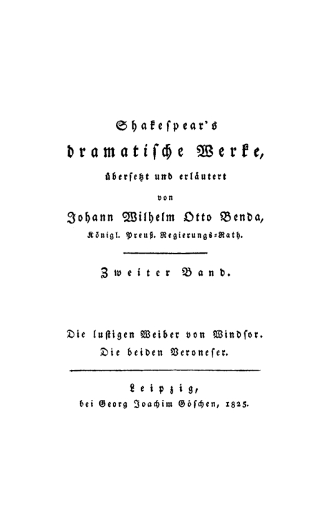 Cover image for book Die lustigen Weiber von Windsor. Die beiden Veroneser