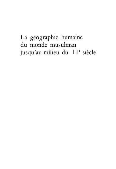 Cover image for book Géographie arabe et représentation du monde