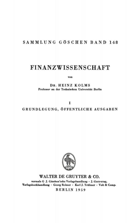 Cover image for book Grundlegung, öffentliche Ausgaben