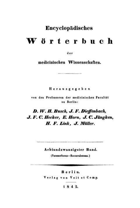 Cover image for book Pneumothorax - Reconvalescenz