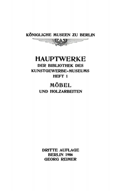 Cover image for book Möbel und Holzarbeiten