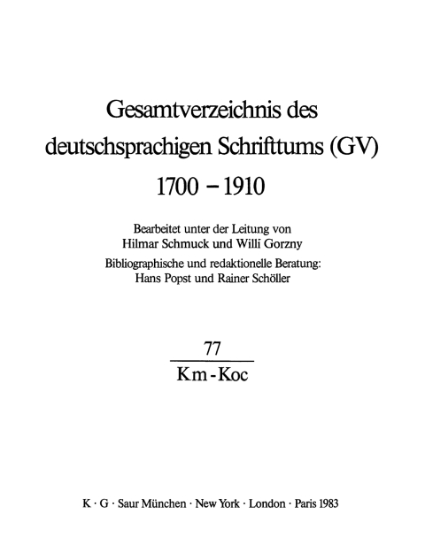 Cover image for book Km - Koc