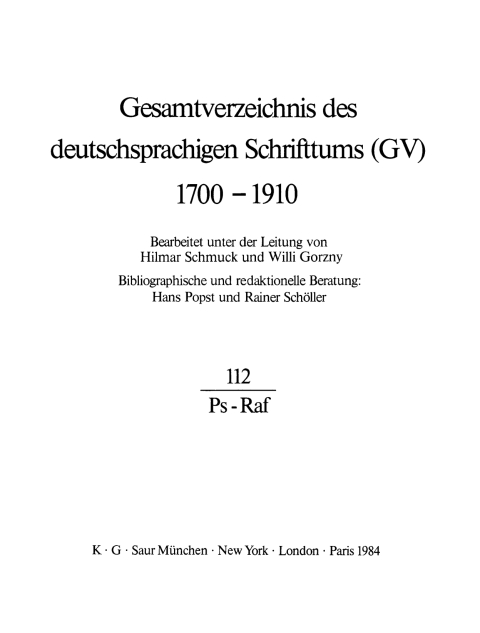 Cover image for book Ps - Raf