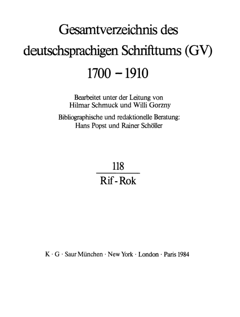 Cover image for book Rif - Rok