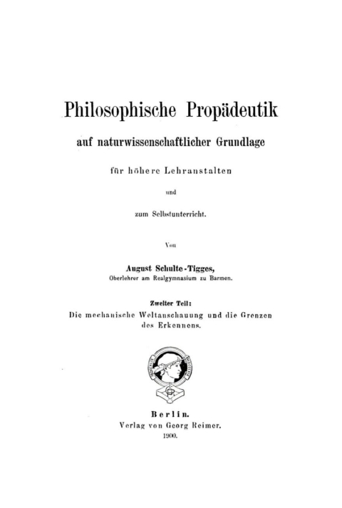 Cover image for book Die Mechanische Weltanschauung und die Grenzen des Erkennens
