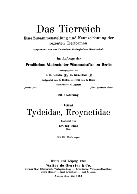 Cover image for book Acarina