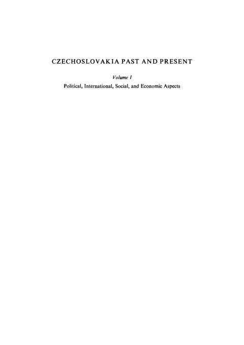 Cover image for book Political, international, social and economic aspects