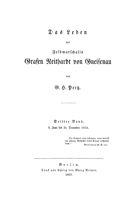 Cover image for book 8. Juni bis 31. Dezember 1813
