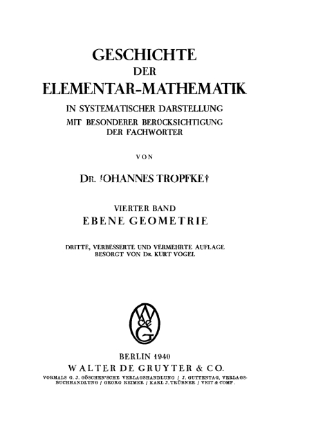 Cover image for book Ebene Geometrie