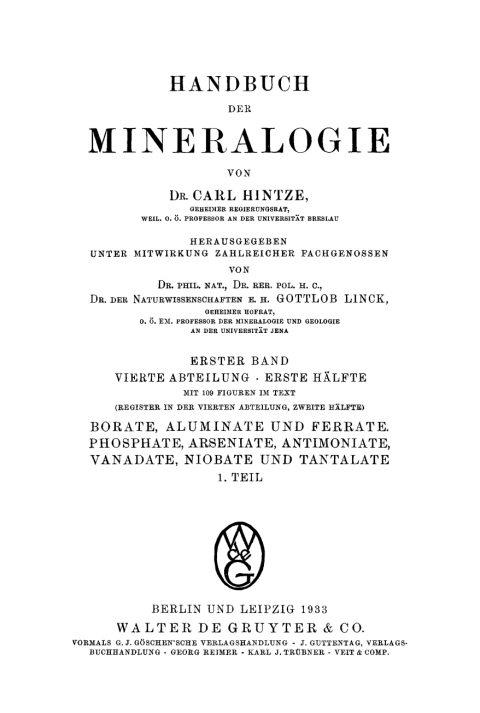 Cover image for book Borate, Aluminate und Ferrate