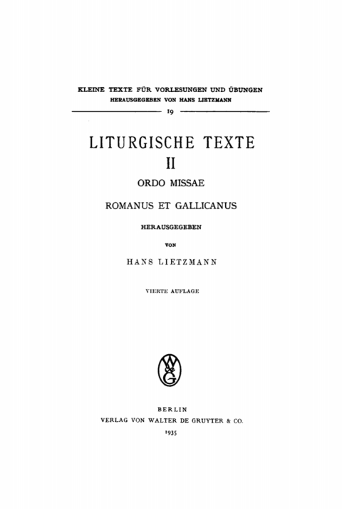 Cover image for book Ordo missae Romanus et Gallicanus