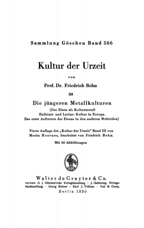 Cover image for book Die jüngeren Metallkulturen