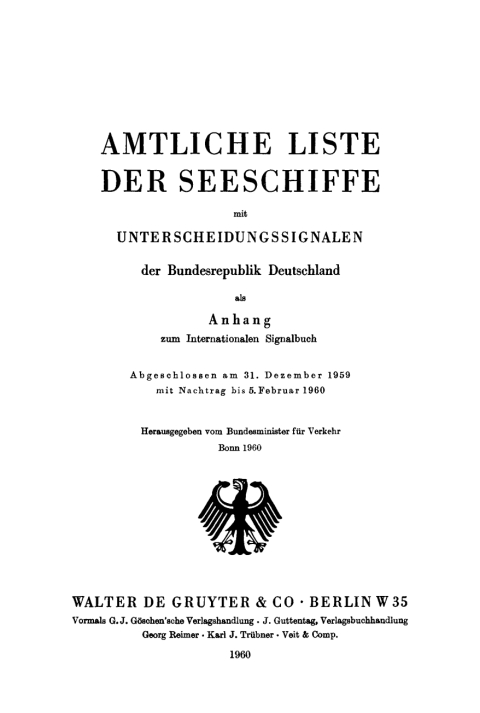Cover image for book 31 Dez. 1959, mit Nachtrag bis 5. Febr. 1960