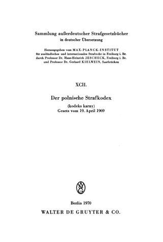 Der polnische Strafkodex